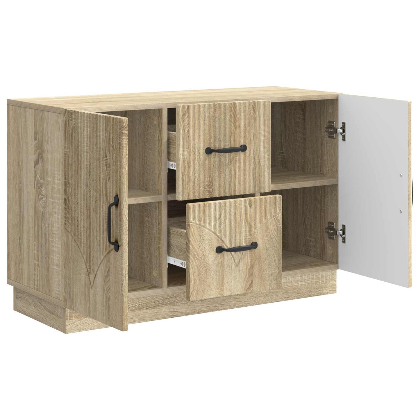Sideboard med låda Sonoma-ek 89 x 34,5 x 57 cm Konstruerat trä