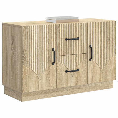 Sideboard med låda Sonoma-ek 89 x 34,5 x 57 cm Konstruerat trä