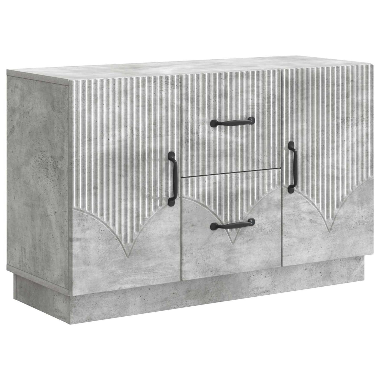 Sideboard med låda Betonggrå 89 x 34,5 x 57 cm Konstruerat trä