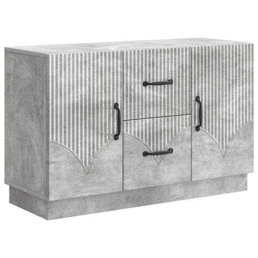 Sideboard med låda Betonggrå 89 x 34,5 x 57 cm Konstruerat trä