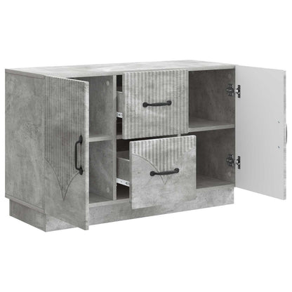 Sideboard med låda Betonggrå 89 x 34,5 x 57 cm Konstruerat trä