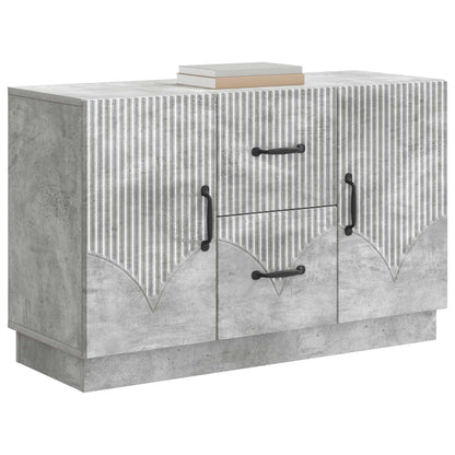Sideboard med låda Betonggrå 89 x 34,5 x 57 cm Konstruerat trä