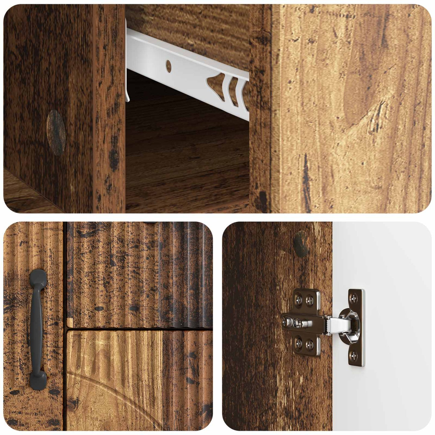 Sideboard Gammalt trä 89 x 34,5 x 57 cm Konstruerat trä