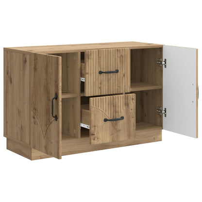 Sideboard med låda Artisan-ek 89 x 34,5 x 57 cm Konstruerat trä