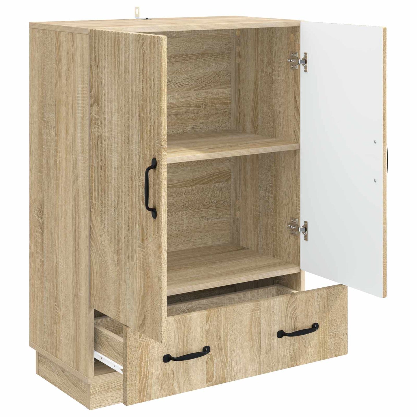 Sideboard med låda Sonoma-ek 66 x 34,5 x 92 cm Konstruerat trä