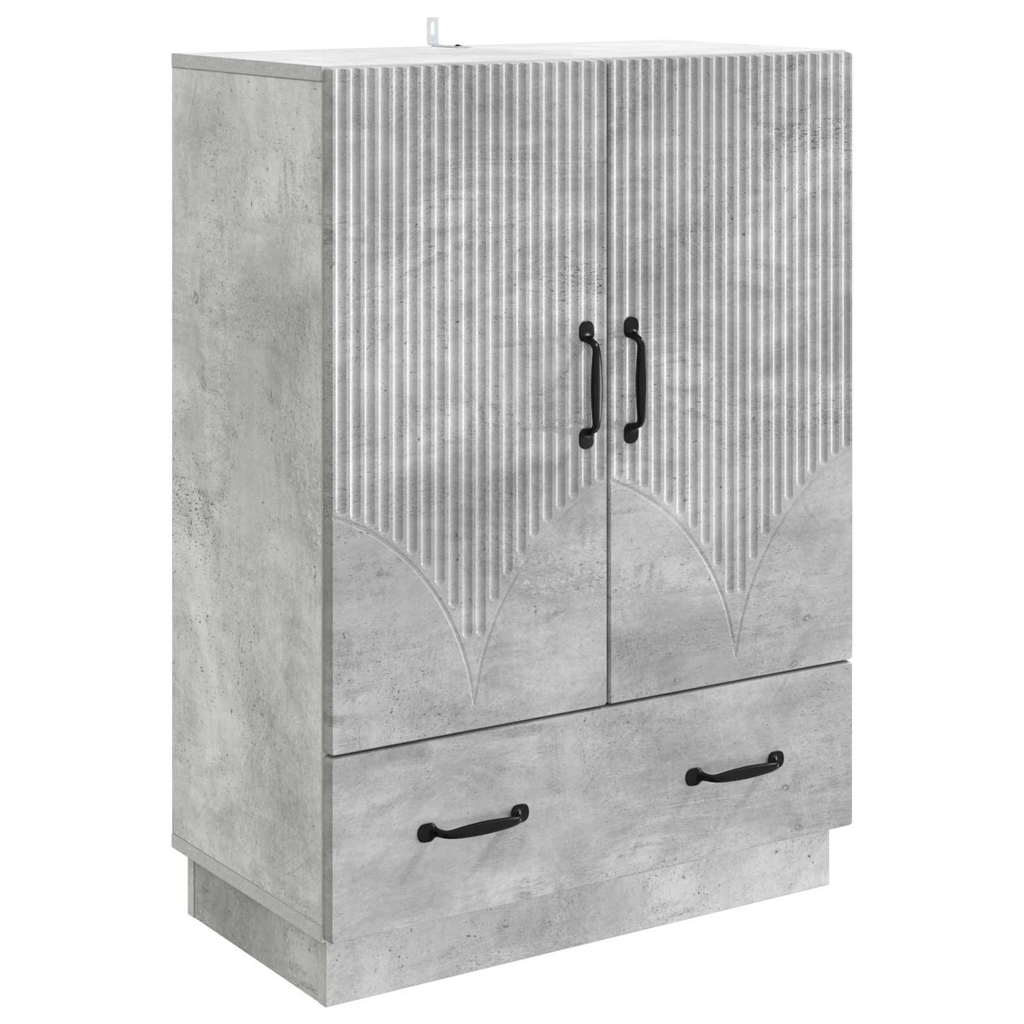 Sideboard med låda Betonggrå 66 x 34,5 x 92 cm Konstruerat trä