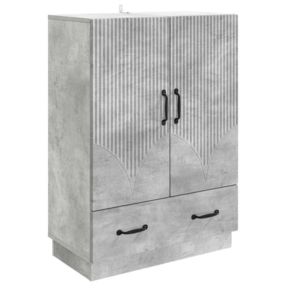 Sideboard med låda Betonggrå 66 x 34,5 x 92 cm Konstruerat trä