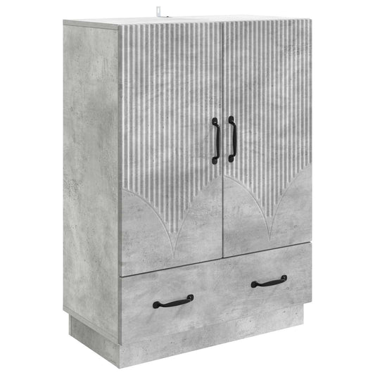 Sideboard med låda Betonggrå 66 x 34,5 x 92 cm Konstruerat trä