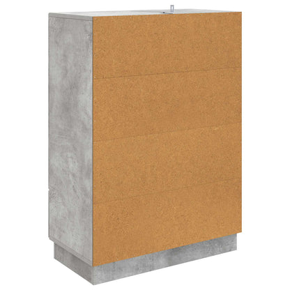 Sideboard med låda Betonggrå 66 x 34,5 x 92 cm Konstruerat trä