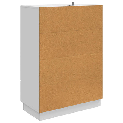 Sideboard Vit högglans 66 x 34,5 x 92 cm Konstruerat trä