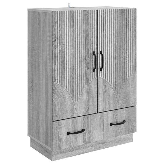 Sideboard Grå sonoma-ek 66 x 34,5 x 92 cm Konstruerat trä