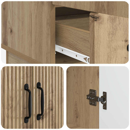 Sideboard med låda Artisan-ek 66 x 34,5 x 92 cm Konstruerat trä