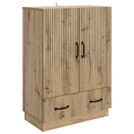 Sideboard med låda Artisan-ek 66 x 34,5 x 92 cm Konstruerat trä