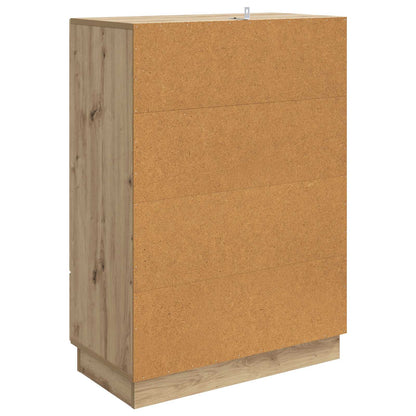 Sideboard med låda Artisan-ek 66 x 34,5 x 92 cm Konstruerat trä