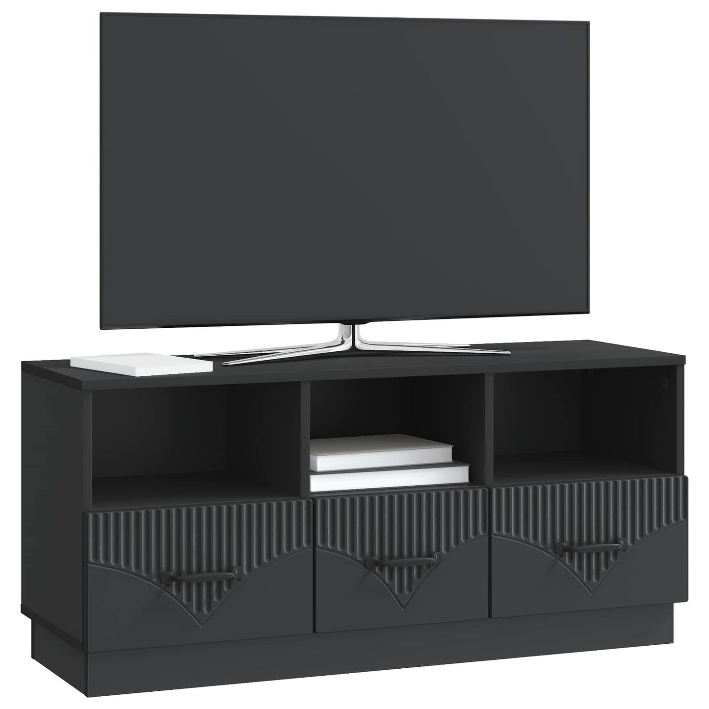 TV-skåp med låda Svart 102 x 34,5 x 47 cm Konstruerat trä