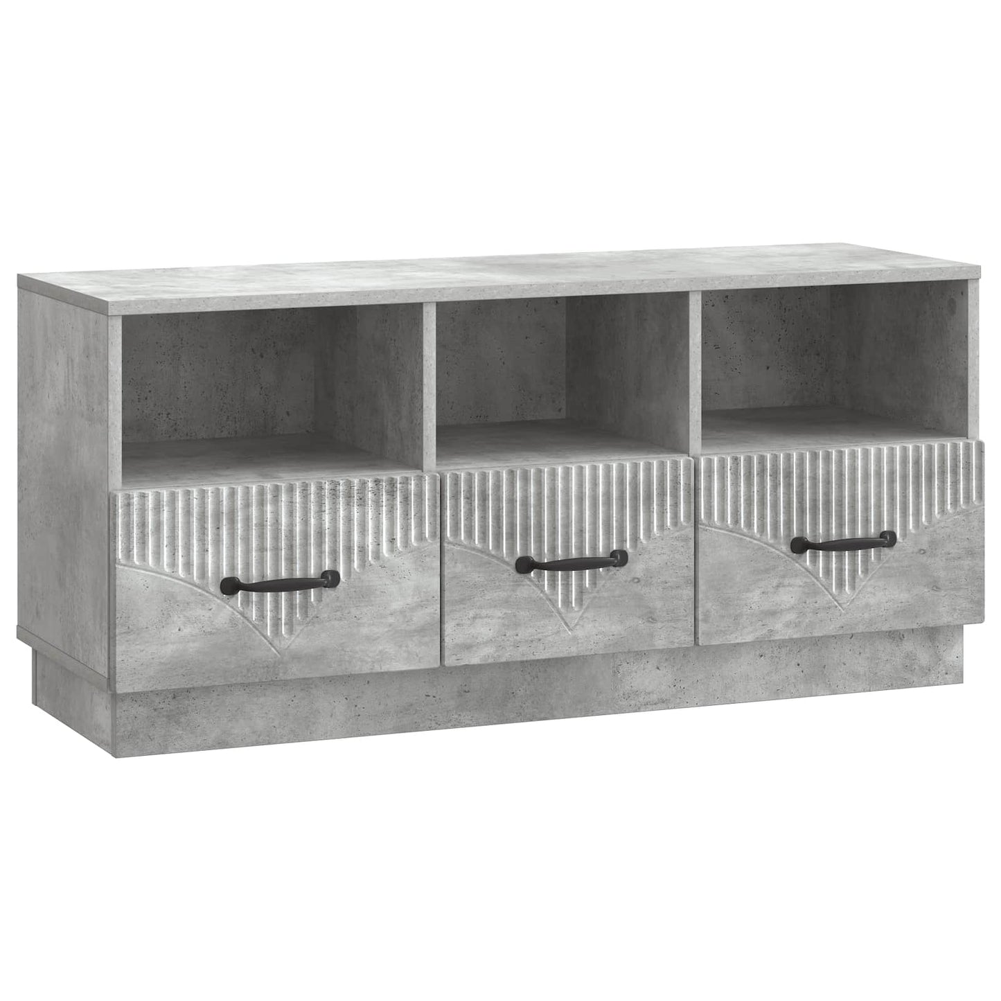 TV-skåp med låda Betonggrå 102 x 34,5 x 47 cm Konstruerat trä