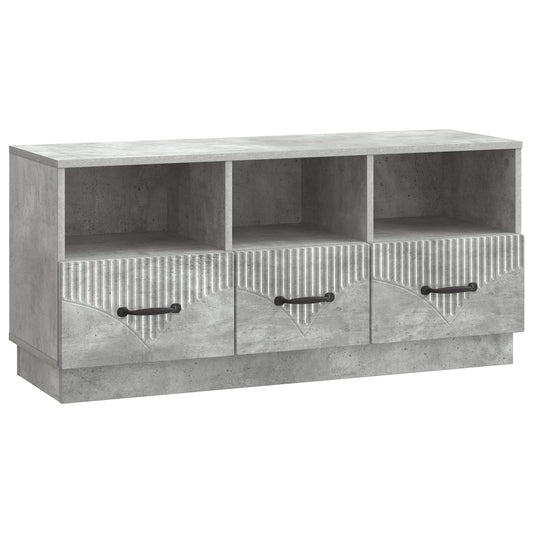TV-skåp med låda Betonggrå 102 x 34,5 x 47 cm Konstruerat trä