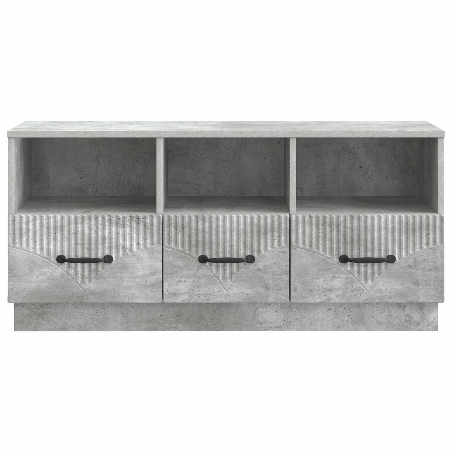 TV-skåp med låda Betonggrå 102 x 34,5 x 47 cm Konstruerat trä