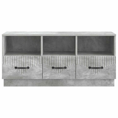TV-skåp med låda Betonggrå 102 x 34,5 x 47 cm Konstruerat trä