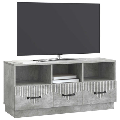 TV-skåp med låda Betonggrå 102 x 34,5 x 47 cm Konstruerat trä