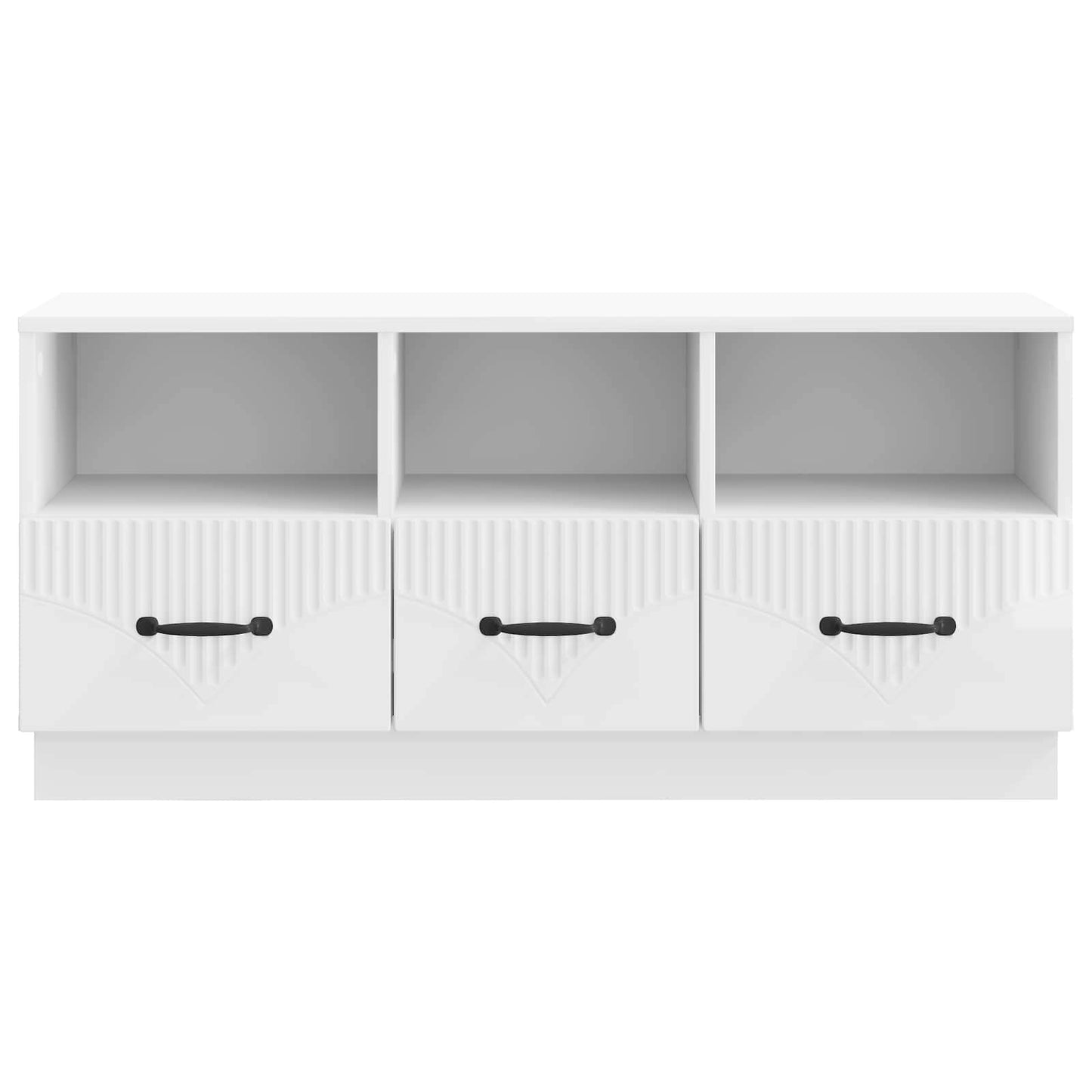 TV-skåp Vit högglans 102 x 34,5 x 47 cm Konstruerat trä