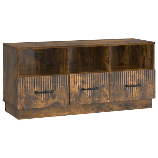 TV-skåp med låda Rökt ek 102 x 34,5 x 47 cm Konstruerat trä