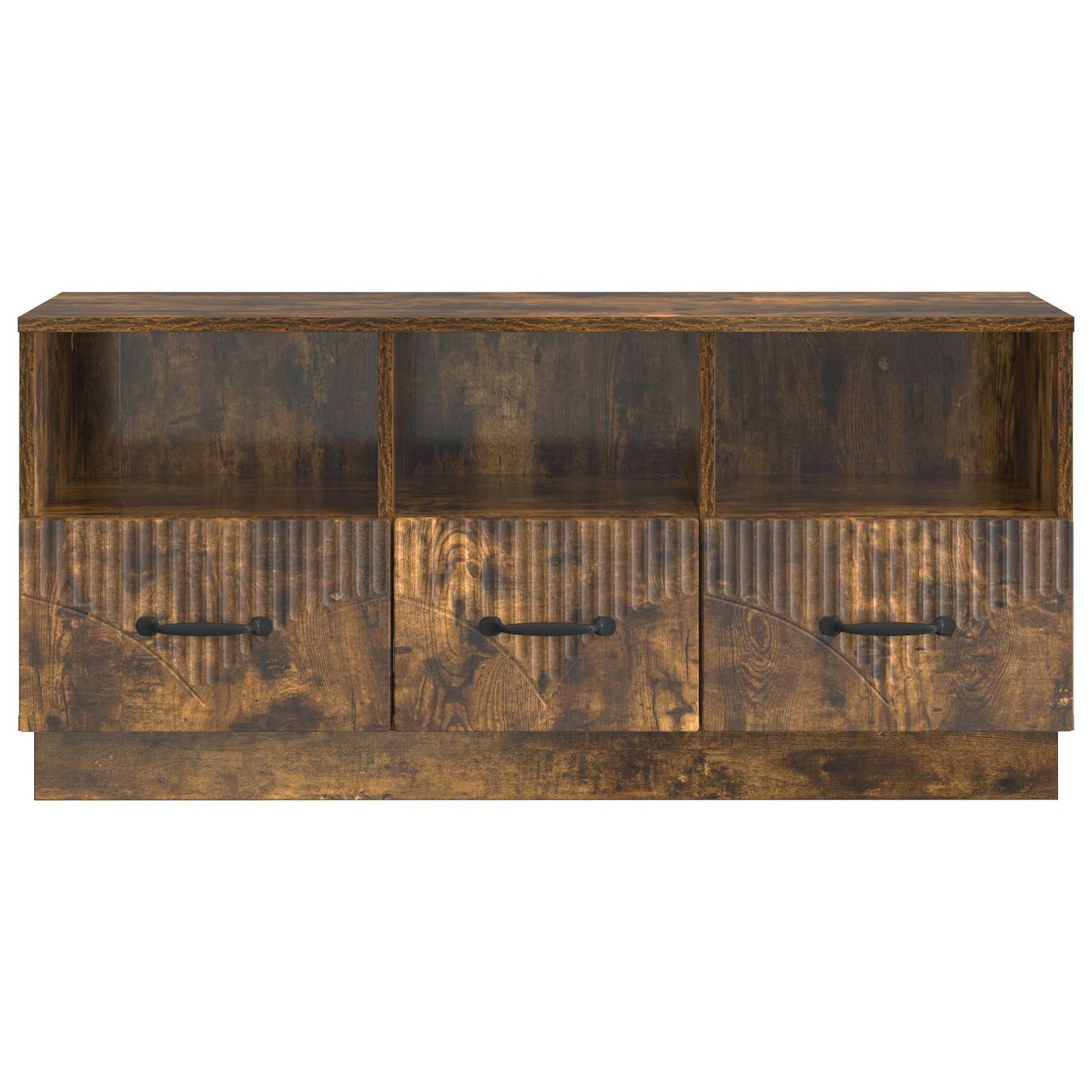 TV-skåp med låda Rökt ek 102 x 34,5 x 47 cm Konstruerat trä