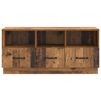 TV-skåp med låda Gammalt trä 102 x 34,5 x 47 cm Konstruerat trä