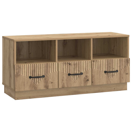 TV-skåp med låda Artisan-ek 102 x 34,5 x 47 cm Konstruerat trä