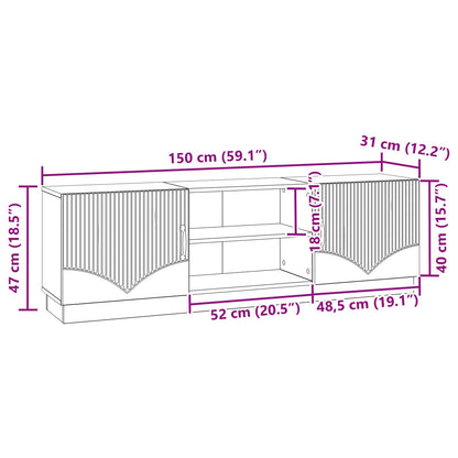 TV-skåp Vit 150 x 31 x 47 cm Konstruerat trä