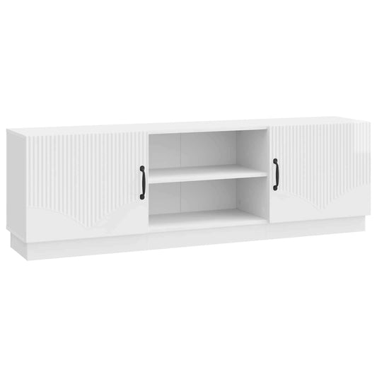 TV-skåp Vit högglans 150 x 31 x 47 cm Konstruerat trä