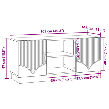TV-skåp Svart 102 x 34,5 x 47 cm Konstruerat trä