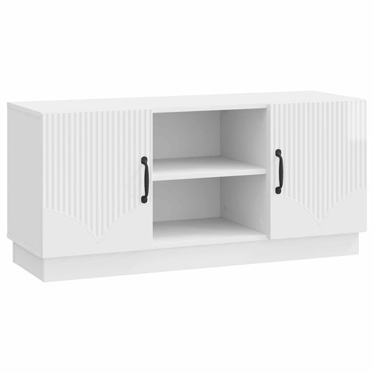 TV-skåp Vit högglans 102 x 34,5 x 47 cm Konstruerat trä