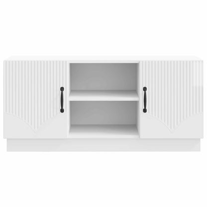TV-skåp Vit högglans 102 x 34,5 x 47 cm Konstruerat trä