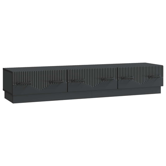 TV-skåp med låda Svart 147 x 34,5 x 27 cm Konstruerat trä