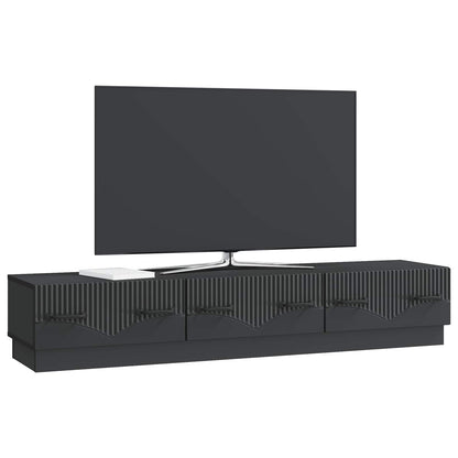 TV-skåp med låda Svart 147 x 34,5 x 27 cm Konstruerat trä