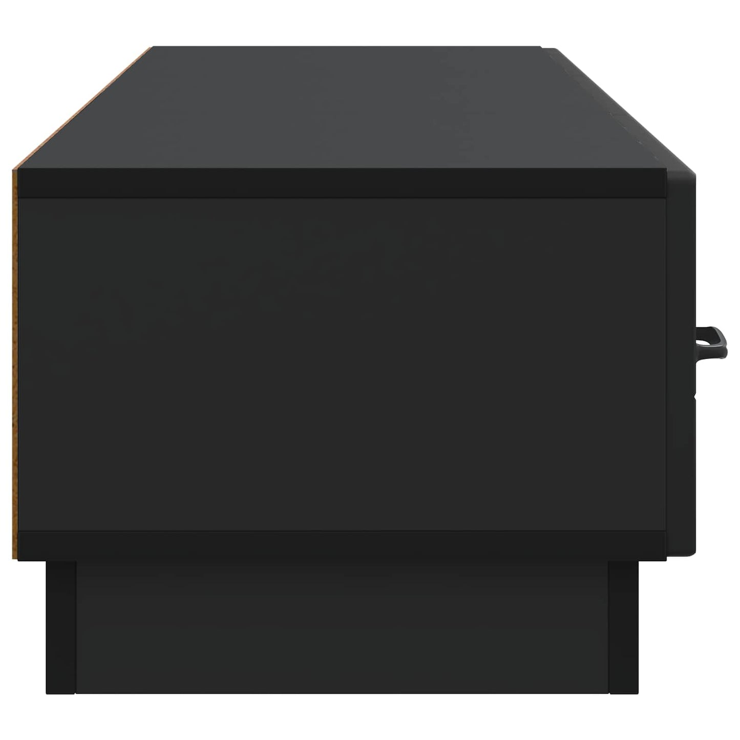 TV-skåp med låda Svart 147 x 34,5 x 27 cm Konstruerat trä