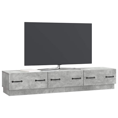 TV-skåp med låda Betonggrå 147 x 34,5 x 27 cm Konstruerat trä