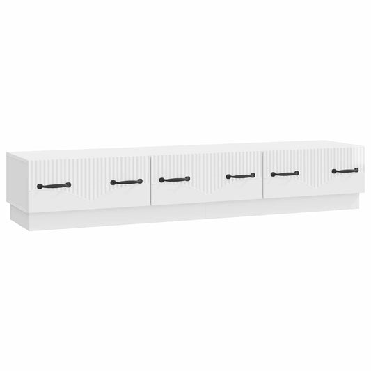 TV-skåp Vit högglans 147 x 34,5 x 27 cm Konstruerat trä