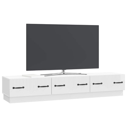 TV-skåp Vit högglans 147 x 34,5 x 27 cm Konstruerat trä
