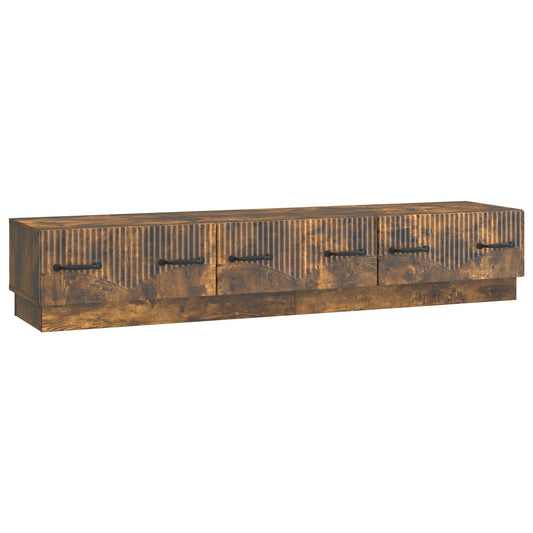 TV-skåp med låda Rökt ek 147 x 34,5 x 27 cm Konstruerat trä