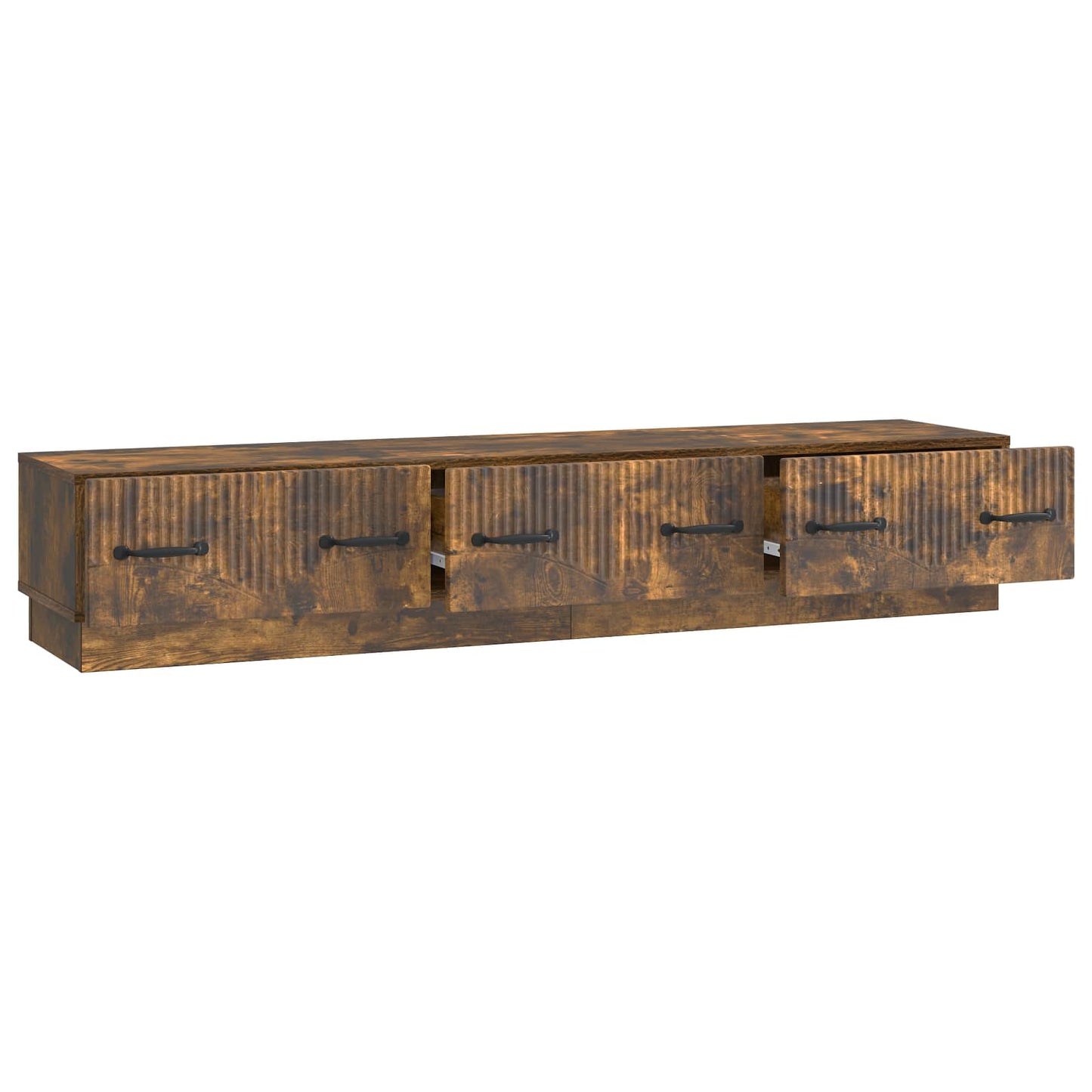 TV-skåp med låda Rökt ek 147 x 34,5 x 27 cm Konstruerat trä