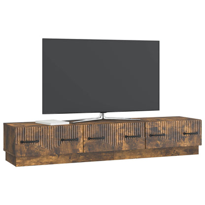 TV-skåp med låda Rökt ek 147 x 34,5 x 27 cm Konstruerat trä