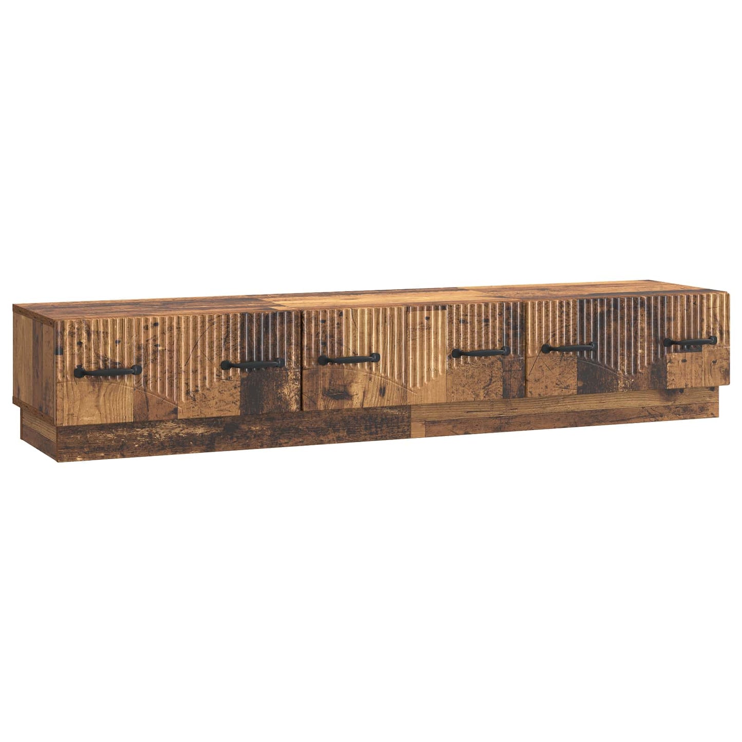 TV-skåp med låda Gammalt trä 147 x 34,5 x 27 cm Konstruerat trä