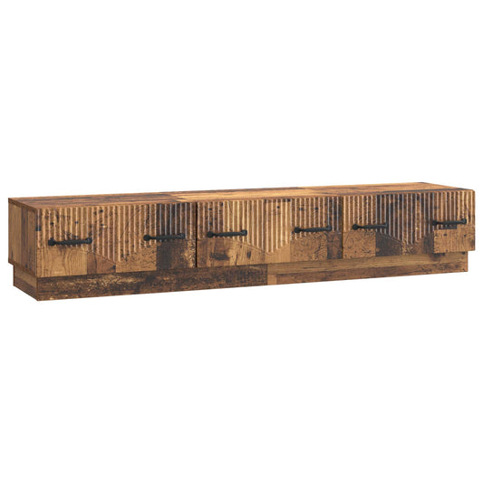 TV-skåp med låda Gammalt trä 147 x 34,5 x 27 cm Konstruerat trä