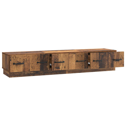 TV-skåp med låda Gammalt trä 147 x 34,5 x 27 cm Konstruerat trä