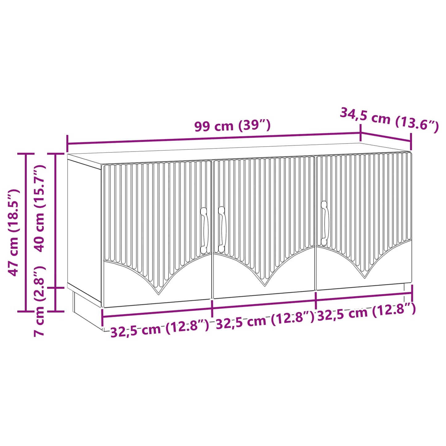 TV-skåp Vit högglans 99 x 34,5 x 47 cm Konstruerat trä
