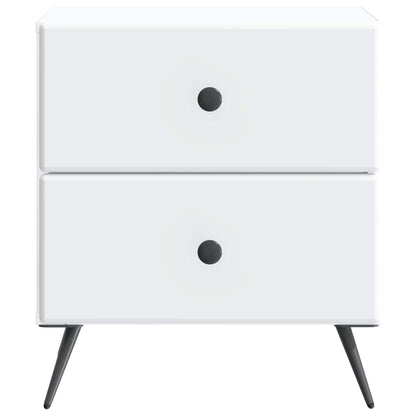 Nattduksbord 2 pcs Vit 43 x 34,5 x 47,5 cm Konstruerat trä