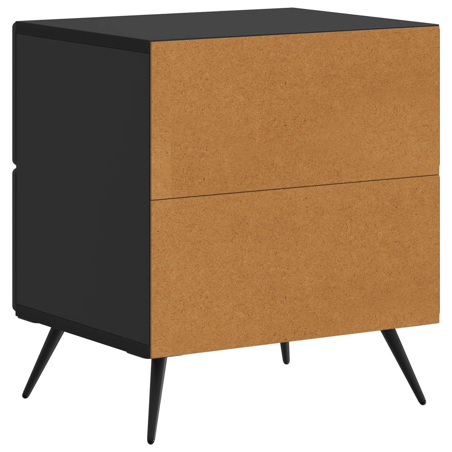 Nattduksbord 2 pcs Svart 43 x 34,5 x 47,5 cm Konstruerat trä