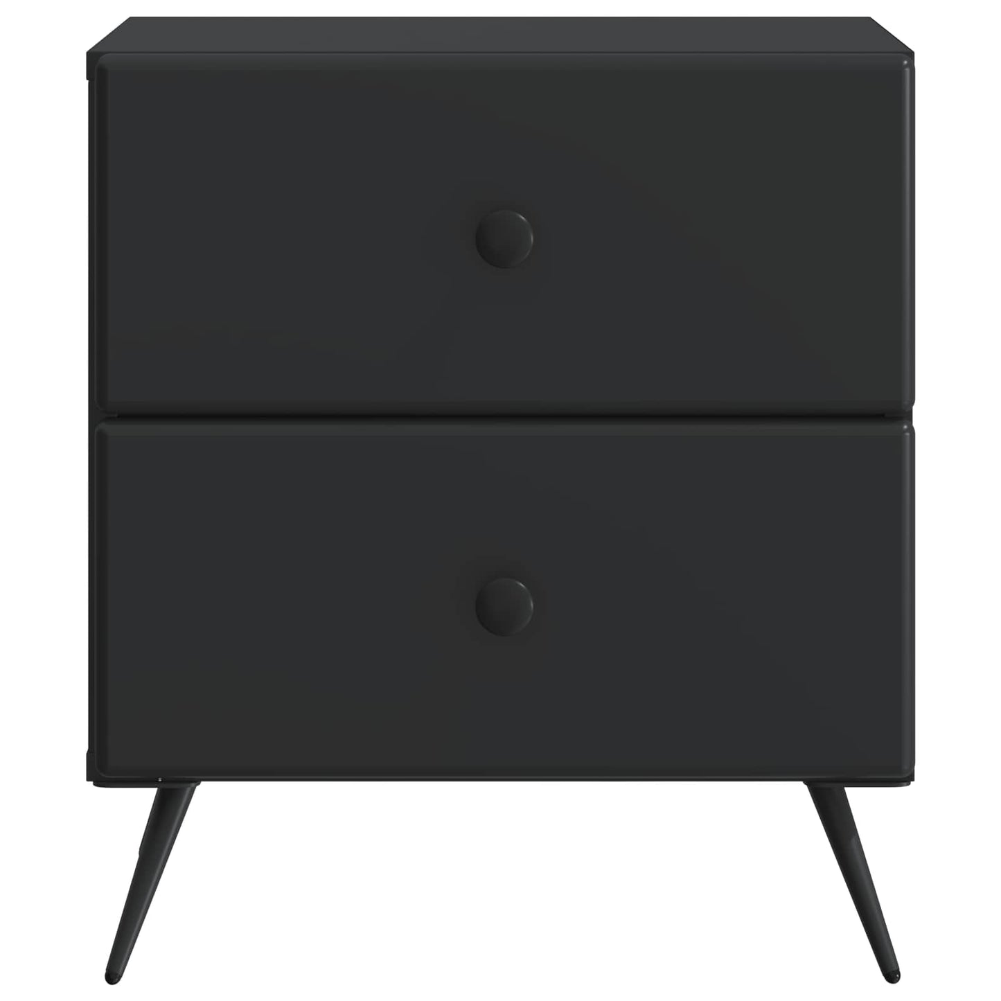 Nattduksbord 2 pcs Svart 43 x 34,5 x 47,5 cm Konstruerat trä